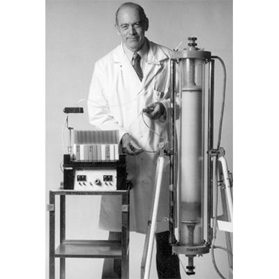 Image of larger-scale purification which allows further testing in patients.