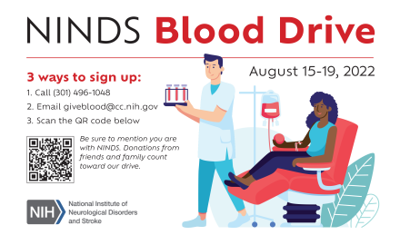 NINDS Blood Drive flyer