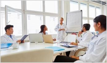 doctors collaborating in a conference room
