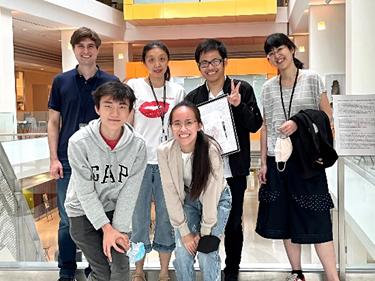 A gathering of lab members from the Spatial Navigation and Memory Unit.