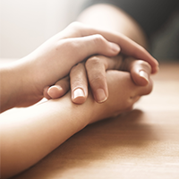 Two linked hands