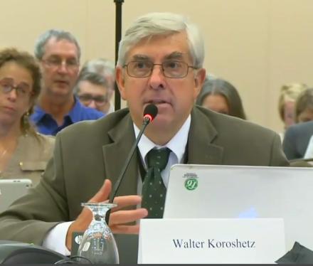 Photo of Dr. Walter Koroshetz speaking at the Multi-Council Working Group (MCWG) for the NIH BRAIN Initiative
