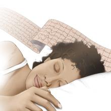 Graphic of woman sleeping