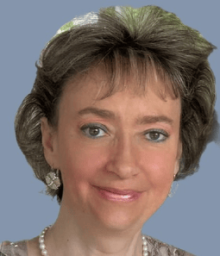 Woman with short hair smiling