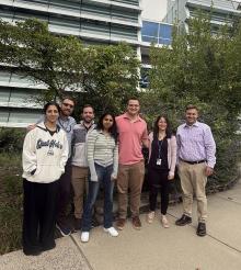 Lab staff pictured outside at NIH.