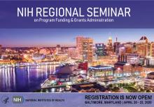 NIH Regional Seminar on Program Funding and Grants Administration 2020 banner