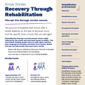 Know Stroke: Recovery Through Rehabilitation Flyer cover page