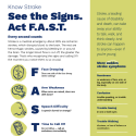 Know Stroke: See the Signs. Act F.A.S.T. flyer cover page